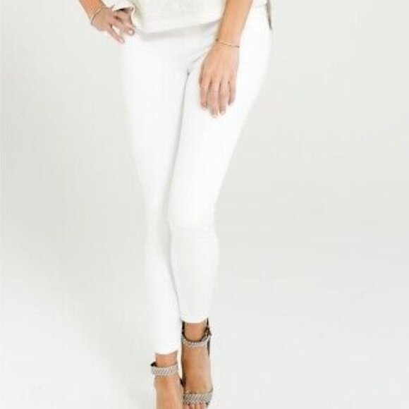 SPANX Jean-ish Ankle Leggings White size L Preppy Resortwear - Picture 15 of 16
